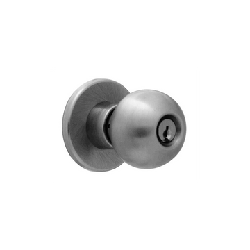 Falcon X Series Office Button Lockout Keyed Entry Knob Set with Hana Knob and Gala Rose